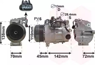 VAN WEZEL 3000k683 -  Компрессор, кондиционер